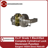 Command Access CL37 Grade 1 Electrified Storeroom Function Complete Cylindrical Lock | Sargent 10G04 Direct Retrofit