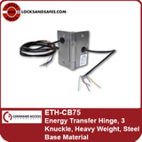 Command Access CB75 | Energy Transfer Hinge, 3 Knuckle, Heavy Weight, Steel Base Material