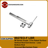 Von Duprin 9927EO-F LBR | Grade 1 Fire Rated Surface Vertical Rod Exit Device Less Bottom Rod with Grooved Mechanism Case