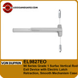 Von Duprin EL9827 Surface Vertical Rod with Electric Latch Retraction | Von Duprin EL9827EO SVR with ELR