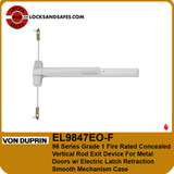 Von Duprin EL9847EO-F Fire Concealed Vertical Rod Exit Device with Electric Latch Retraction | Von Duprin EL9847 CVR Fire Device