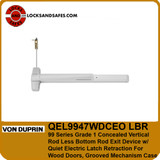Von Duprin QEL9947WDCEO LBR | Wood Door Concealed Vertical Rod Less Bottom Rod with Quiet Electric Latch Retraction | Von Duprin 99 Wood Door CVR LBR QEL
