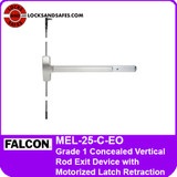 Falcon MEL-25-C-EO | Concealed Vertical Rod Exit Device with Motorized Electric Latch Retraction