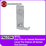 Falcon 511L Exit Trim w/ Vandal Resistant Lever