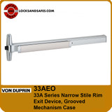 Von Duprin 33AEO | Grade 1 Narrow Stile Rim Exit Device with Grooved Mechanism Case