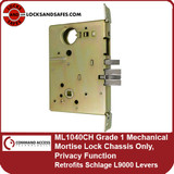 Command Access ML1040CH | Grade 1 Mechanical Mortise Lock Chassis Only, Privacy Function