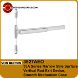 Von Duprin 3527 Narrow Stile Surface Vertical Rod Exit Device with Smooth Mechanism Case