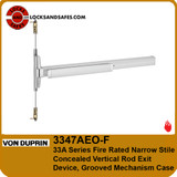 Von Duprin 3347 Fire Rated Narrow Stile Concealed Vertical Rod Exit Device