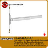 Von Duprin EL3548AEO-F Fire Narrow Stile Concealed Vertical Rod Exit Device with Electric Latch Retraction For Hollow Metal Single and Double Doors