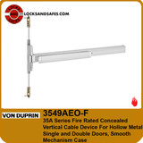 Von Duprin 3549AEO-F Fire Concealed Vertical Cable Exit Device For Hollow Metal Single and Double Doors