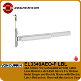 Von Duprin EL3349AEO-F LBL Fire Concealed Vertical Cable Less Bottom Latch Exit Device For Hollow Metal Single and Double Doors with Electric Latch Retraction