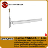 Von Duprin EL3350AWDCEO-F LBL | Grade 1 Fire Rated Concealed Vertical Cable Less Bottom Latch Exit Device With Electric Latch Retraction For Single and Double Wood Doors