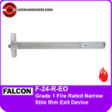 Falcon F-24-R-EO | Grade 1 Fire Rated Narrow Stile Rim Exit Device