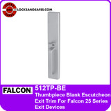 Falcon 512TP-BE Thumbpiece Blank Escutcheon Exit Trim | For Falcon 25 Series Exit Devices