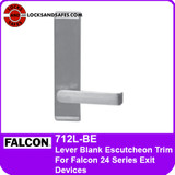 Falcon 712L-BE Lever on Blank Escutcheon Exit Trim | For Falcon 24 Series Exit Devices