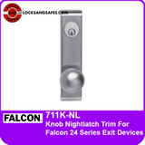 Falcon 711K-NL Knob Nightlatch Exit Trim | For Falcon 24 Series Exit Devices