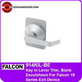 Falcon 914KIL-BE Key In Lever Blank Escutcheon Exit Trim | For Falcon 19 Series Exit Devices