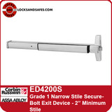 Corbin Russwin ED4200S | ED4000 Series Grade 1 Narrow Stile SecureBolt Exit Device | 2" Minimum Stile