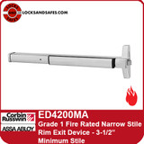 Corbin Russwin ED4200MA | ED4000 Series Fire Rated Grade 1 Narrow Stile Rim Exit Device | 3-1/2" Minimum Stile