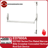 Corbin Russwin ED7800A | ED7000 Series Fire Narrow Stile Crossbar Concealed Vertical Rod Exit Device