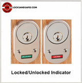 Mortise Lock with Locked Unlocked Indicator