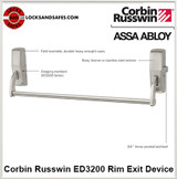Corbin Russwin ED3200 | Corbin Russwin 3200 Rim Exit Device