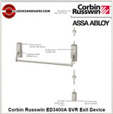 Corbin Russwin ED3400A Fire SVR Exit Device | Corbin 3400 Fire Surface Vertical Rod Exit Device