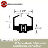 Marks Grade 1 Cylindrical Lock Storeroom Function