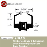 Marks 175RAB Grade 1 Cylindrical Lock Entry Function