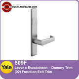 Yale Escutcheon w/ Lever Dummy Exit Trim For 7200 Device