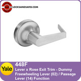 Yale 448F Rose Trim Passage Lever For 1800 Exit Devices