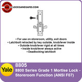 Yale 8805 Storeroom Mortise Lock