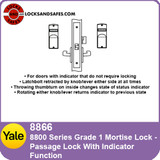 Yale 8866 Passage Lock With Indicator Mortise Lock Yale 8866 Passage Lock With Indicator Mortise Lock