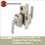 Marks 5PDLF Privacy Function | Marks 5PD Hospital Push Pull Mortise Lock