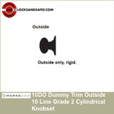 Marks 10DO Dummy Trim Outside Function Cylindrical Lock