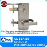 PDQ Interconnected Lock with Rectangular Escutcheon | PDQ CL Rectangle Escutcheon
