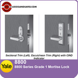 Yale 8800 Hotel Guest Mortise Lock Yale 8800 Hotel Guest Mortise Lock