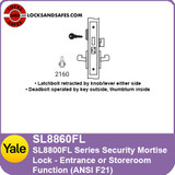Yale SL8860FL Entrance or Storeroom Mortise Lock