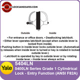 Yale 5404LN Entry Function Cylindrical Lock