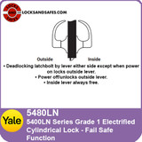 Yale 5480LN Electrified Cylindrical Lock | Yale 5480 Fail Safe Lock