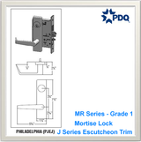 MR Series Mortise Locks | PDQ Grade 1 - J Series Escutcheon Trim