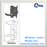 MR Series Mortise Locks | PDQ Grade 1 - J Series Escutcheon Trim