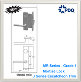 MR Series Mortise Locks | PDQ Grade 1 - J Series Escutcheon Trim