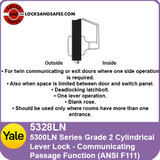 Yale 5328LN Communicating Passage Cylindrical Lock | Yale 5328
