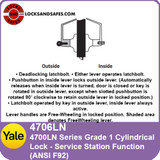 Yale 4706LN Service Station Cylindrical Lock