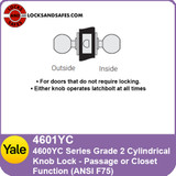 Yale 4601YC Passage or Closet Cylindrical Lock