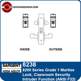 Sargent 8238 Classroom Security Intruder Mortise Lock Sargent 8238 Classroom Security Intruder Mortise Lock