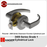 Hager 3400 Grade 1 Cylindrical Lock