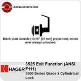 Hager 3525 Exit Cylindrical Lock