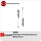 Hager 292D | Automatic Flush Bolt Set for Metal Doors